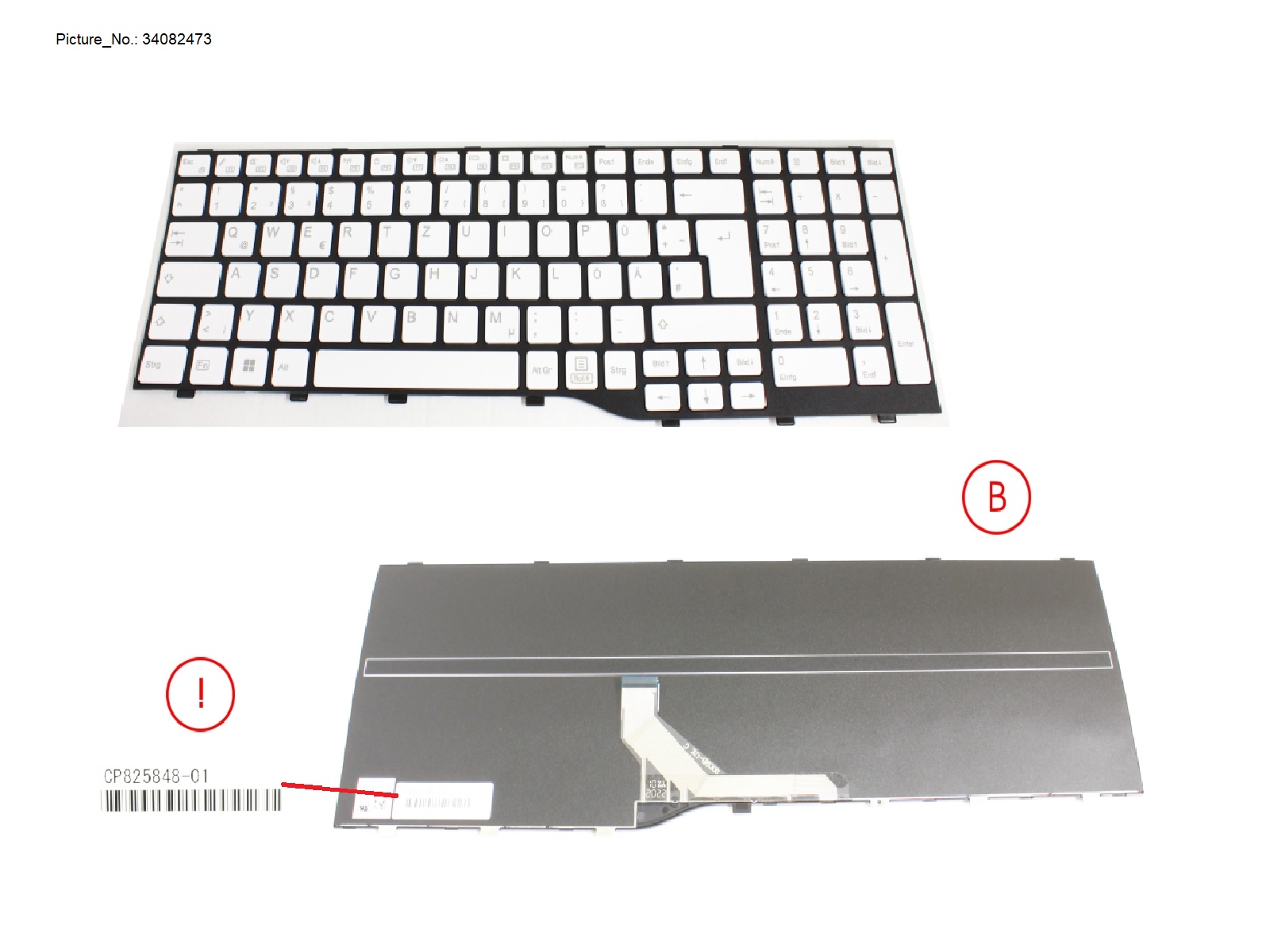 KEYBOARD WHITE GERMAN WIN11