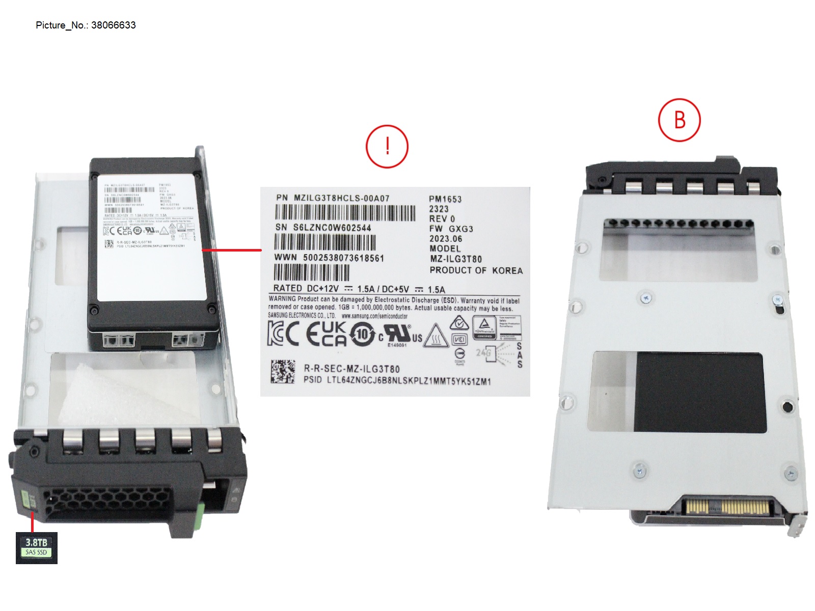 SSD SAS 24G RI 3.84TB SED IN LFF SLIM