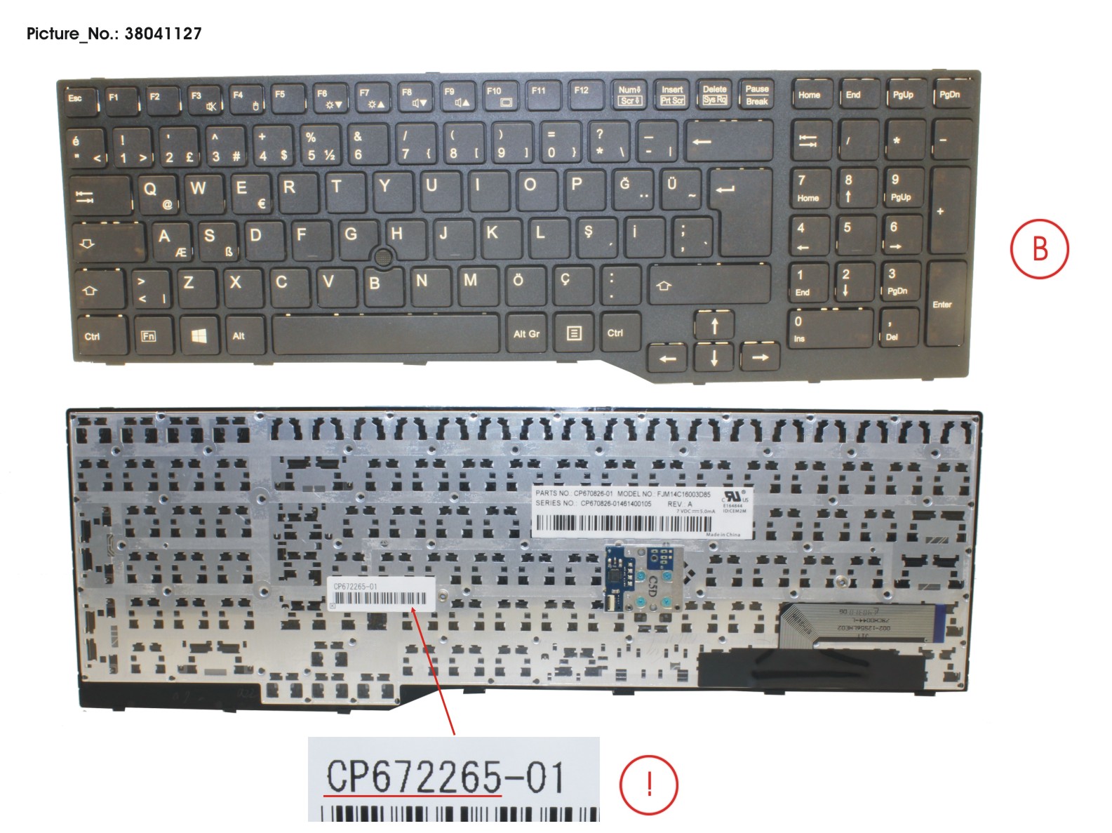 KEYBOARD 10KEY BLACK W/ TS TURKEY