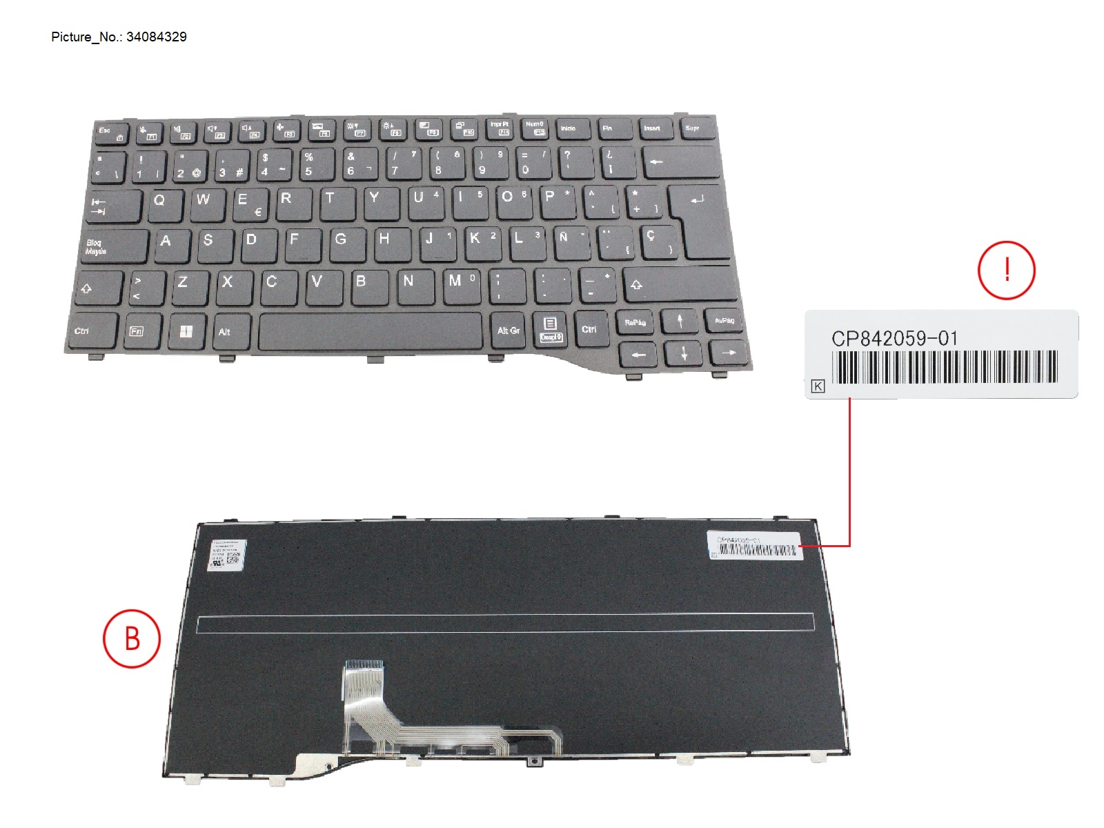 KEYBOARD BLACK NORMAL SPAIN (NEW_FN)