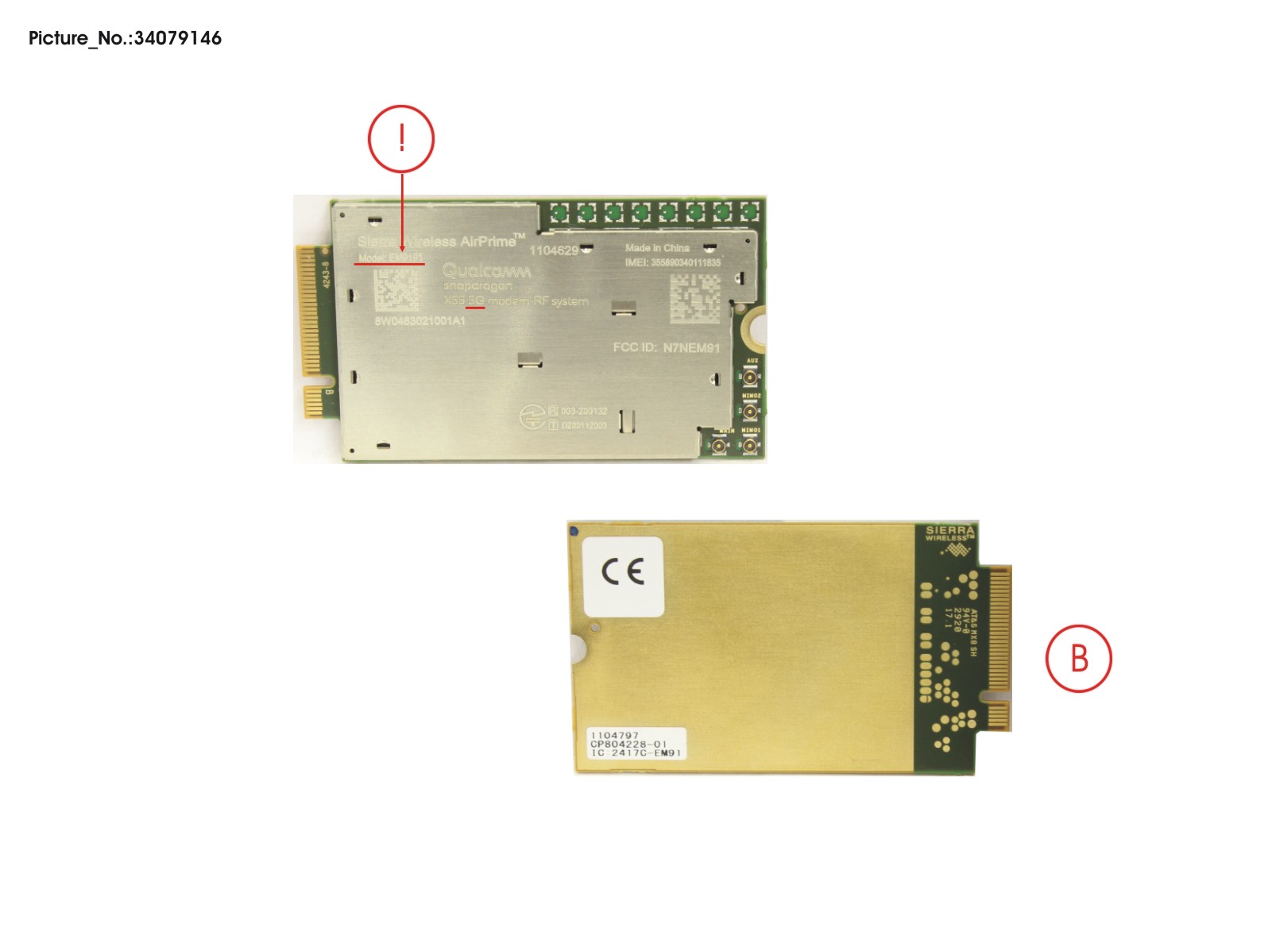 WWAN MODULE EM9191 (5G)