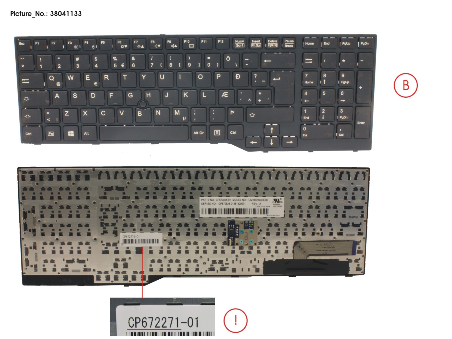 KEYBOARD 10KEY BLACK W/ TS ICELAND