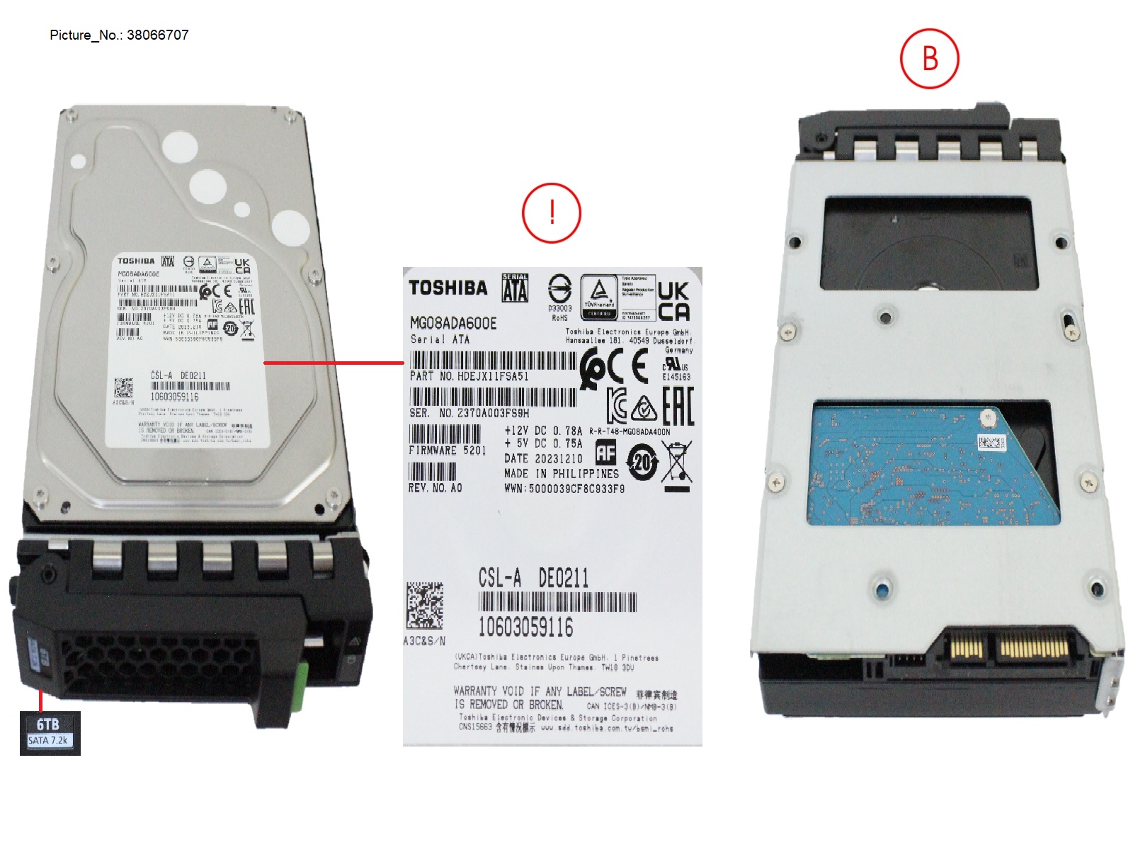 HD BC-SATA 6G 6TB 7K2 512E HOT PL LFF