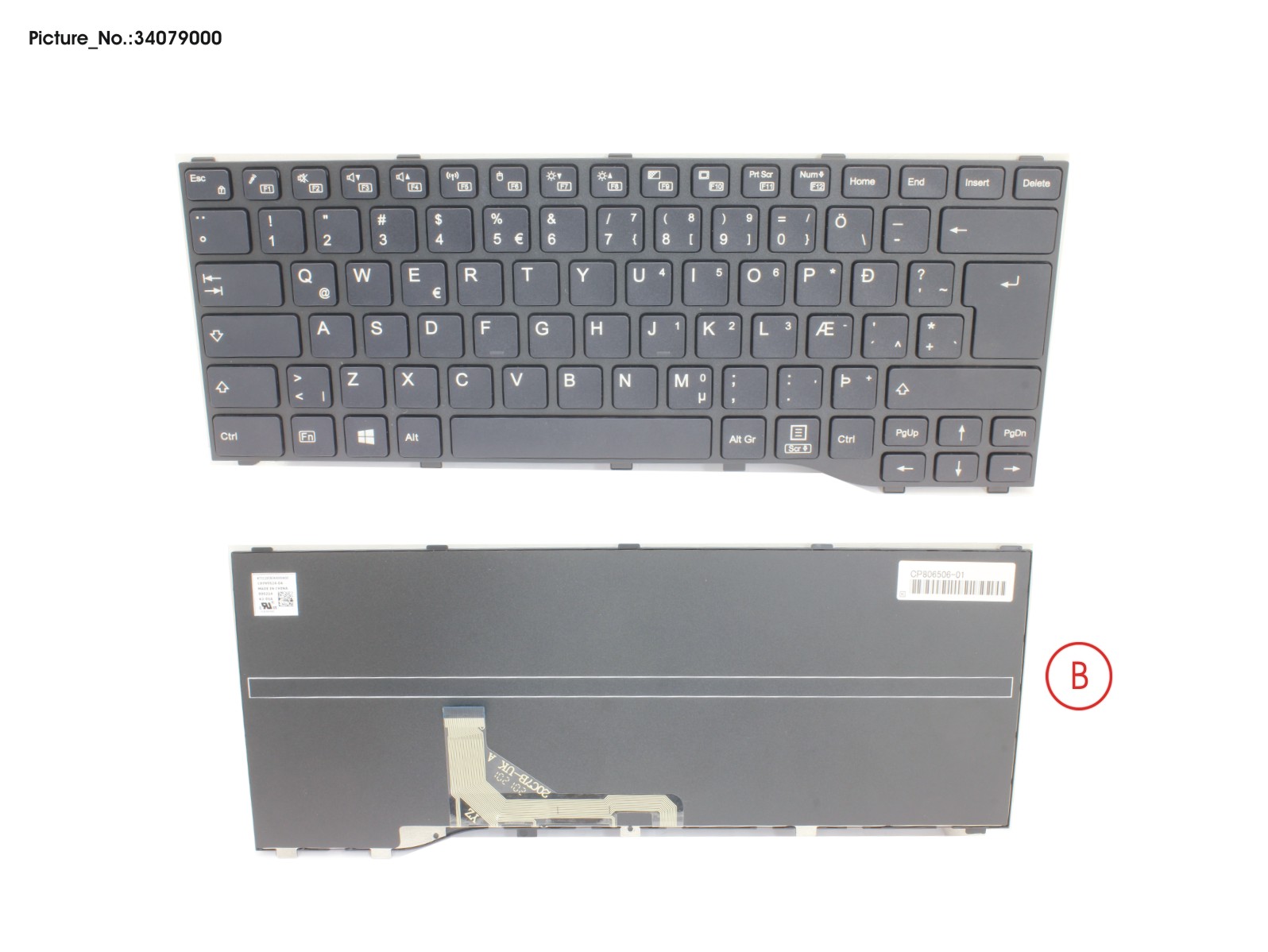 KEYBOARD BLACK ICELAND WIN10