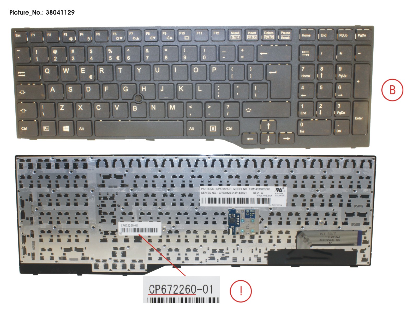 KEYBOARD 10KEY BLACK W/ TS US