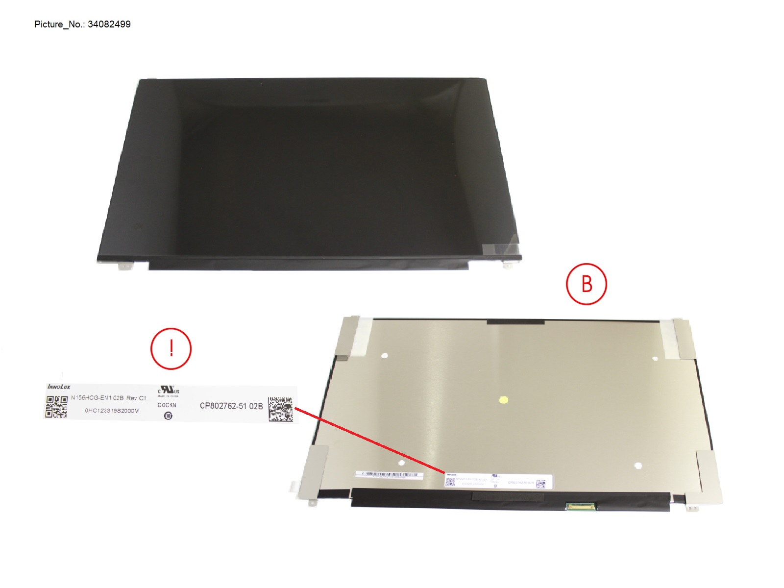 FUJITSU LCD ASSY 15 FHD W/ PLATE